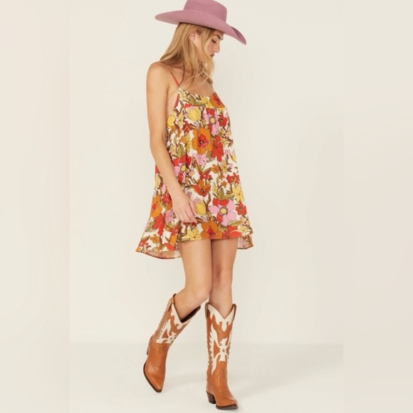 SHOW ME YOUR MUMU  OASIS FLORAL PRINT MINI DRESS LARGE - Picture 16 of 16